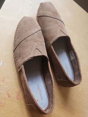Bob By Sketchers Memory Foam Brown Suede Slip-On Loafers for Women